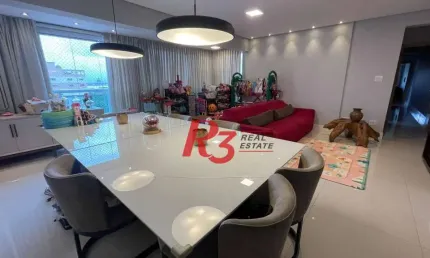 Apartamento à venda, 157 m² por r$ 2.120.000,00 - embaré - santos/sp