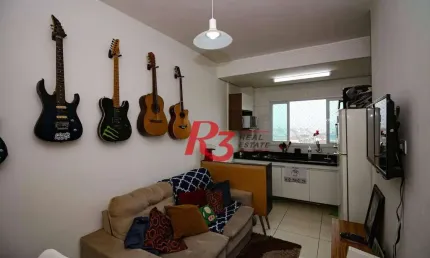 Apartamento à venda, 27 m² por r$ 310.000,00 - macuco - santos/sp