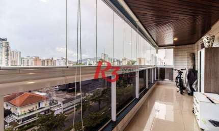 Apartamento com 3 dormitórios para alugar, 241 m² por R$ 10.000,00/mês - Aparecida - Santos/SP
