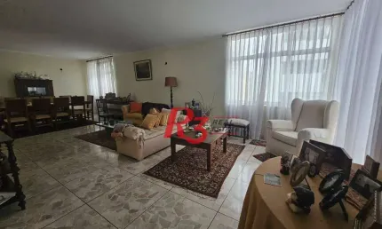 Apartamento á venda 3 quartos 190m² mobiliado 1vg na praia do gonzaga.