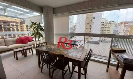 Apartamento Duplex com 2 suítes à venda, 121 m² por R$ 1.490.000 - Gonzaga - Santos/SP