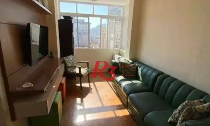 Apartamento á venda 1 dormitório Prédio Frente Mar 64m²  Praia do Gonzaguinha.