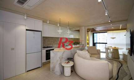 Apartamento com 2 dormitórios  à venda, 83 m² por R$ 1.590.000 - Boqueirão - Santos/SP