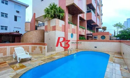 Apartamento Impecável, 3 dormitórios com suite e Lazer, 124 m² por R$ 1.300.000 - Embaré - Santos/SP