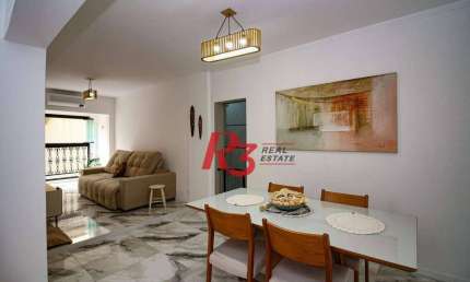 Apartamento com 2 dormitórios, 128 m² - venda por R$ 750.000,00 ou aluguel por R$ 6.500,00/mês - Campo Grande - Santos/SP
