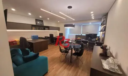 Sala à venda, 48 m² por r$ 602.000,00 - boqueirão - santos/sp