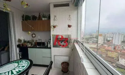 Apartamento com 3 dormitórios à venda, 85 m² por r$ 1.325.000,00 - boqueirão - santos/sp