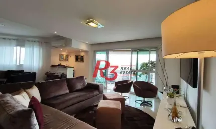 R3 real estate vende! apartamento andar alto com vista mar 3 dormitórios à venda, 199 m² por r$ 2.765.000 - ponta da praia - santos/sp