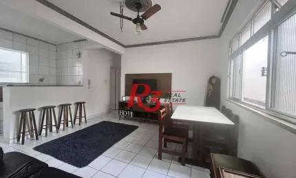 Apartamento com 2 dormitórios à venda, 75 m² por r$ 380.000,00 - gonzaga - santos/sp