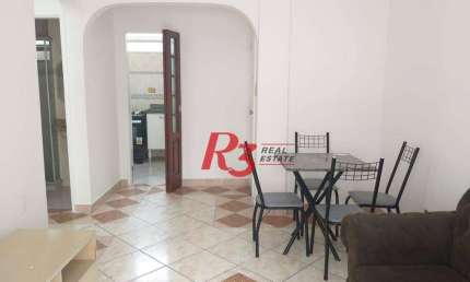 Apartamento com 1 dormitório para alugar, 63 m² por R$ 4.065,00/mês - José Menino - Santos/SP