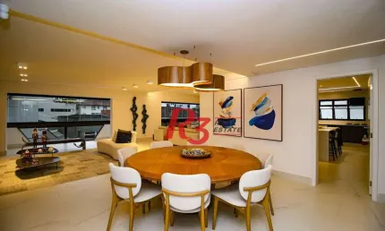 Apartamento à venda, 320 m² por r$ 3.800.000,00 - boqueirão - santos/sp