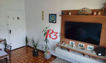 Apartamento com 2 dormitórios à venda, 78 m² por r$ 340.000,00 - campo grande - santos/sp