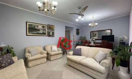 Apartamento com 3 dormitórios, 140 m² - venda por R$ 1.120.000,00 ou aluguel por R$ 9.735,00/mês - José Menino - Santos/SP