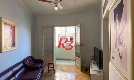 Apartamento com 2 dormitórios à venda, 68 m² por r$ 345.000,00 - josé menino - santos/sp