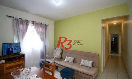 Apartamento com 2 dormitórios à venda, 75 m² por r$ 350.000,00 - marapé - santos/sp