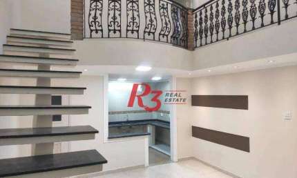 Sobrado para alugar, 100 m² por R$ 4.000,02/mês - Macuco - Santos/SP