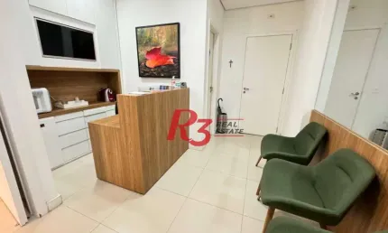 Sala, 44 m² - venda por R$ 550.000,00 ou aluguel por R$ 5.000,00/mês - Boqueirão - Santos/SP