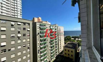Kitnet com 1 dormitório para alugar, 28 m² por R$ 5.000,02/mês - Embaré - Santos/SP