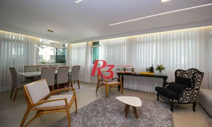 Apartamento com 3 dormitórios à venda, 208 m² por R$ 2.690.000,00 - Aparecida - Santos/SP