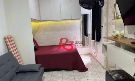 Apartamento com 1 dormitório à venda, 34 m² por r$ 330.000,00 - ponta da praia - santos/sp