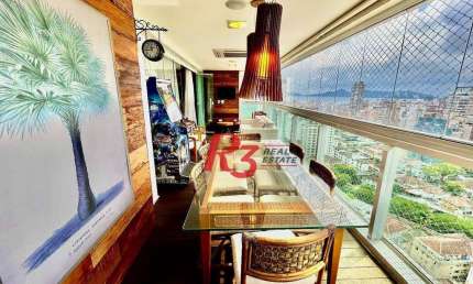 Apartamento, 191 m² - venda por R$ 2.980.000,00 ou aluguel por R$ 18.000,00/mês - Embaré - Santos/SP