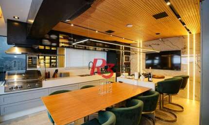 Cobertura com 2 suítes à venda, 148 m² por R$ 3.300.000 - Embaré - Santos/SP