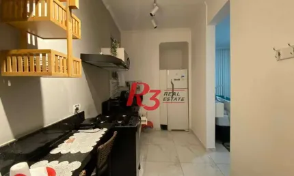Kitnet com 1 dormitório, 29 m² - venda por R$ 320.000,00 ou aluguel por R$ 3.349,35/mês - Boa Vista - São Vicente/SP