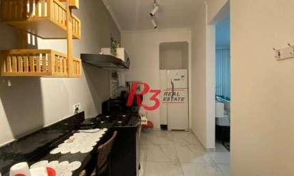 Kitnet com 1 dormitório, 29 m² - venda por R$ 320.000,00 ou aluguel por R$ 3.349,35/mês - Boa Vista - São Vicente/SP