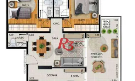Apartamento à venda, 83 m² por r$ 1.930.000,00 - embaré - santos/sp