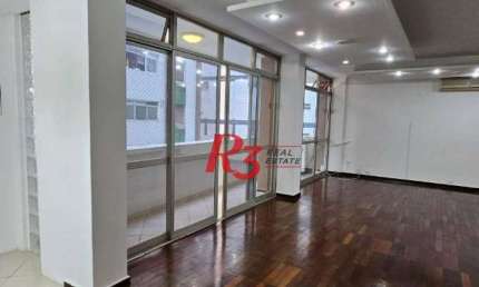 Apartamento com 3 dormitórios para alugar, 161 m² por R$ 6.000,00/mês - Gonzaga - Santos/SP