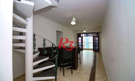 Cobertura com 3 dormitórios à venda, 246 m² por R$ 1.383.000,00 - Ponta da Praia - Santos/SP