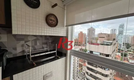 Apartamento à venda, 155 m² por r$ 1.980.000,00 - embaré - santos/sp