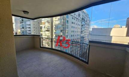 Apartamento com 3 dormitórios, 160 m² - venda por R$ 2.500.000,00 ou aluguel por R$ 14.500,00/mês - Boqueirão - Santos/SP