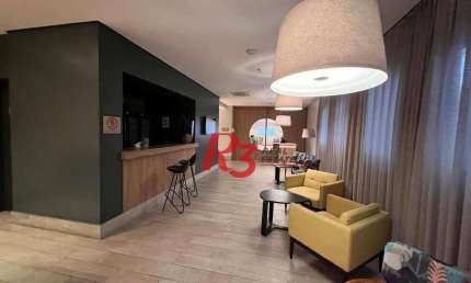 Flat com 1 dormitório à venda, 36 m² por R$ 600.000,00 - Gonzaga - Santos/SP