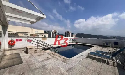Flat com 1 dormitório à venda, 36 m² por R$ 583.000,00 - Gonzaga - Santos/SP