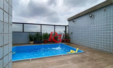 Cobertura Triplex com 3 dormitórios à venda, 300 m² por R$ 1.750.000 - Aparecida - Santos/SP