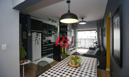 Apartamento com 2 quartos à venda, 63 m² por R$ 700.000 - Marapé - Santos/SP