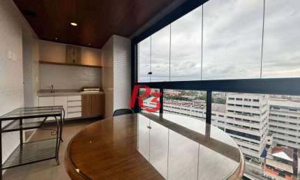 Apartamento com 1 dormitório para alugar, 54 m² por R$ 6.000,02/mês - Boqueirão - Santos/SP