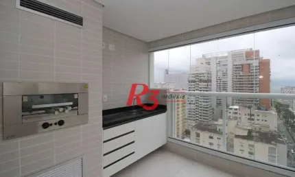 Apartamento para alugar, 101 m² por R$ 9.000,02/mês - Gonzaga - Santos/SP