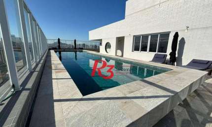 Apartamento mobiliado novo  com 2 suites lazer total para locação   por R$ 7.200/mês - Boqueirão - Santos/SP