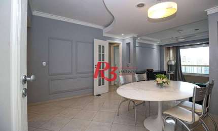 Apartamento com 3 dormitórios para alugar, 96 m² por R$ 6.500,00/mês - Gonzaga - Santos/SP