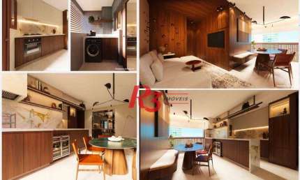Apartamento com 2 suítes à venda, 73 m² por R$ 1.360.000 - Boqueirão - Santos/SP