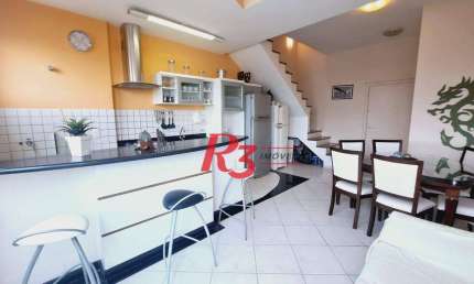 FLAT com 2 dormitórios para alugar, 72 m² por R$ 6.500/mês - Gonzaga - Santos/SP