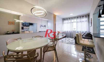 Apartamento com 2 dormitórios para alugar, 86 m² por R$ 5.000,02/mês - Boqueirão - Santos/SP