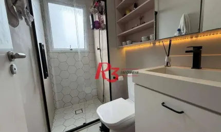 Apartamento com 2 dormitórios à venda, 45 m² por R$ 300.000,00 - Castelo - Santos/SP