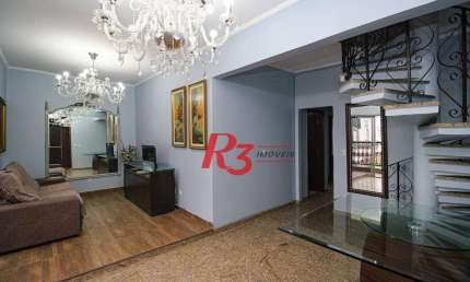 Cobertura com 5 dormitórios, 470 m² - venda por R$ 3.000.000,00 ou aluguel por R$ 23.430,00/mês - Campo Grande - Santos/SP