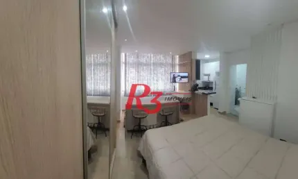 Kitnet com 1 dormitório à venda, 36 m² por R$ 349.000,00 - Aparecida - Santos/SP
