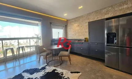 Studio com 1 dormitório à venda, 45 m² por R$ 680.000,00 - Campo Grande - Santos/SP