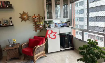 Apartamento com 2 dormitórios à venda, 100 m² por r$ 870.000,00 - boqueirão - santos/sp