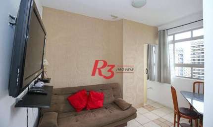 Apartamento com 1 dormitório para alugar, 40 m² por R$ 3.000,00/mês - Ponta da Praia - Santos/SP